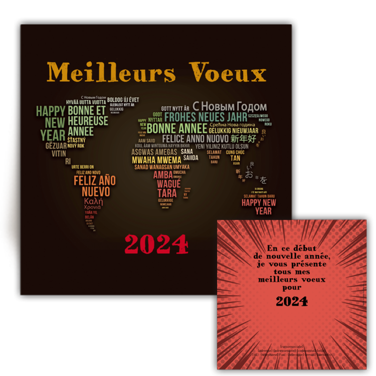 Commande  saint martin d'uriage, Carte de Voeux 2024 Dans toutes les langues