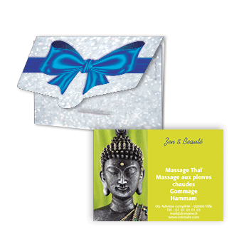 Personnaliser Carte enveloppe cadeau Zen et Massage Tha