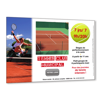 Personnaliser Flyer pour Ecole de tennis