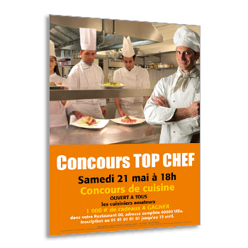 Personnaliser Flyer Concours TOP CHEF A5 Recto