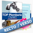 flyer et prospectus pour plombier et chauffagiste en recto verso personnalisable en ligne