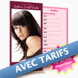 flyer pour les salons de coiffure avec tarif prestation