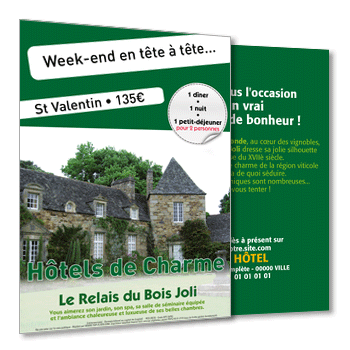 Personnaliser et commander Flyer Week-end de charme au format A5 Recto-Verso