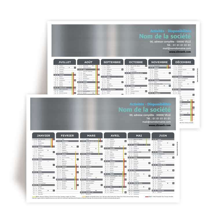Personnaliser et commander Calendrier A5 2025  personnaliser