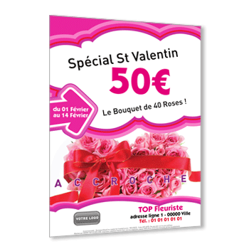 Personnaliser et commander Flyer promotion offre spciale Saint Valentin A5