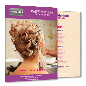 Commande  nay, Flyer pour la promotion de votre Salon de Coiffure