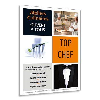 Commande  Gunstett, Flyer A5 Ateliers Culinaires TOP CHEF