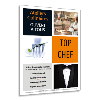 Personnaliser et commander Flyer A5 Ateliers Culinaires TOP CHEF