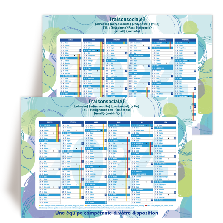 Personnaliser et commander Flyer 135g. calendrier 2024 Mailing Immobilier