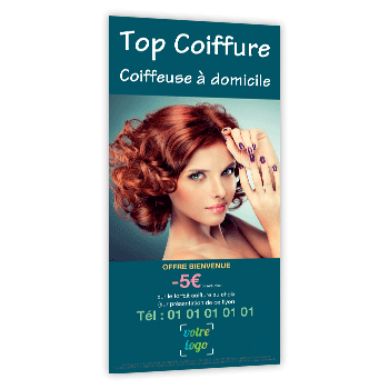 Personnaliser et commander Flyer journe continue dans un salon de coiffure