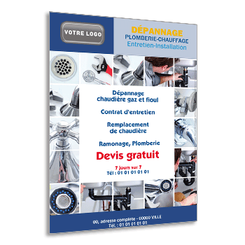 Personnaliser et commander Flyer devis gratuit pour linstallation dun chauffage