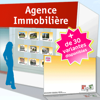 Personnaliser et commander OLD - Affiche vitrine agence immobilire vente location