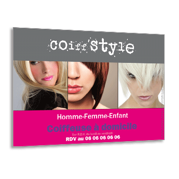 Commande  bouttencourt, Flyer coiffure  domicile trois photos