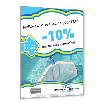 Personnaliser et commander Flyer entretien et nettoyage de piscine et spa