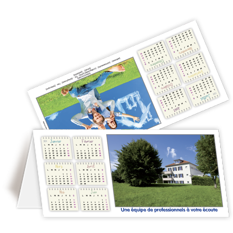 Personnaliser et commander Calendrier Chevalet 2024 Immobilier vente maison