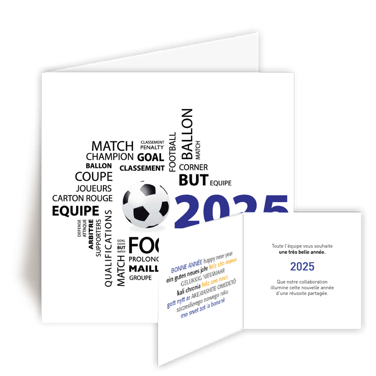 Personnaliser et commander Carte de Voeux 2025 Association sportive de football