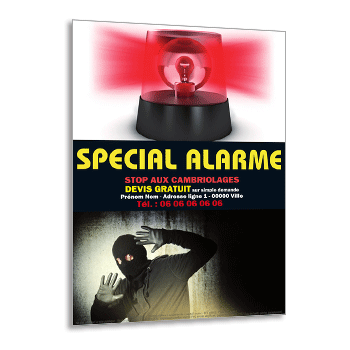 Personnaliser et commander Flyer Spcial Alarme pour votre maison