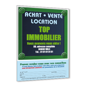 Personnaliser et commander Prospectus immobilier, achat, vente, location, crdit