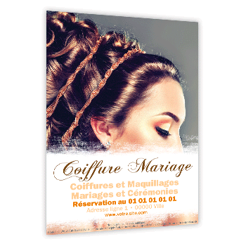 Personnaliser et commander Flyer coiffeur spcial coiffure mariage