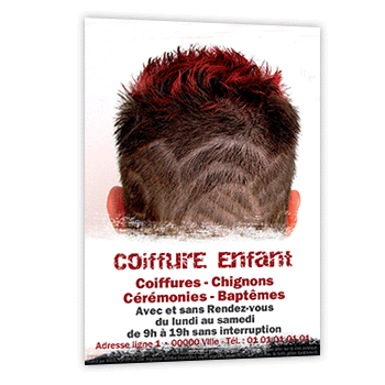 Personnaliser et commander Flyer Coupe de cheveux pour enfants avec Motif de Pochoir
