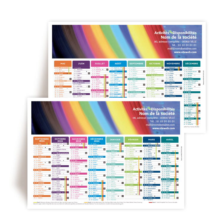 Personnaliser et commander Calendrier A5 16 mois 2024/2025  personnalise