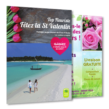 Personnaliser et commander Flyer Saint-Valentin 1 voyage  gagner