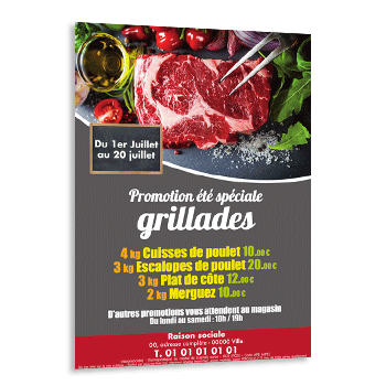 Commande  rupt sur moselle, Flyer boucherie promotion barbecue