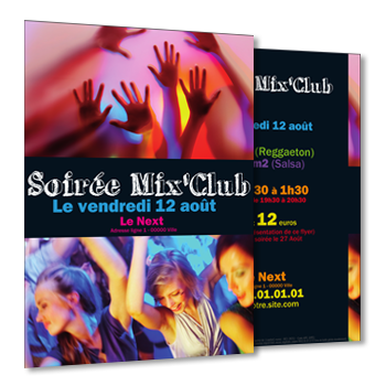 Personnaliser et commander Flyer Soires Clubbing / Etudiants