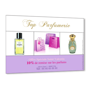 Personnaliser et commander Flyer parfum avec 3 photos  personnaliser