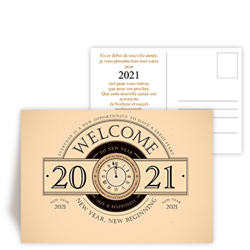 Personnaliser et commander Carte postale Happy New Year 2021