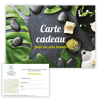 Personnaliser et commander Carte postale Carte cadeau soin beaut