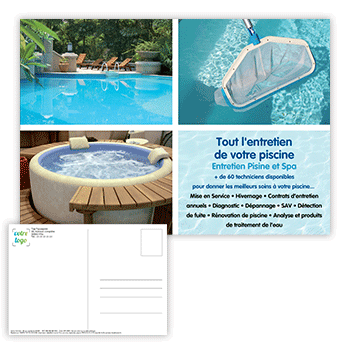 Personnaliser et commander Carte postale promouvoir vos belles piscines