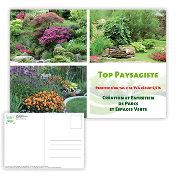 Commande  VIRY CHATILLON, Carte postale avec 4 images jardin