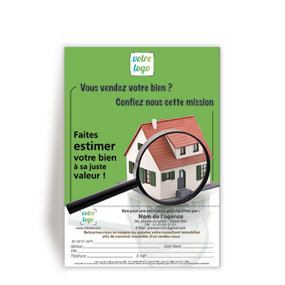 Commande  AIGUEPERSE, Flyer estimation bien immobilier en france