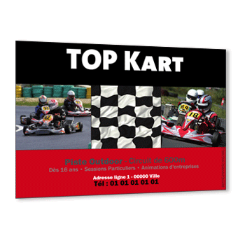 Personnaliser et commander Flyer Karting Indoor et Outdoor avec 3 photos