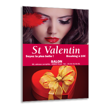 Personnaliser et commander Flyer coiffure pour la Saint-Valentin