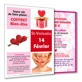 Personnaliser et commander Flyer A5 Institut de beaut St Valentin Recto-Verso