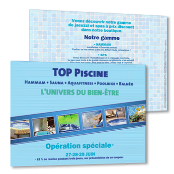 Personnaliser et commander Flyer vente daccessoires piscine gonflable ou en kit