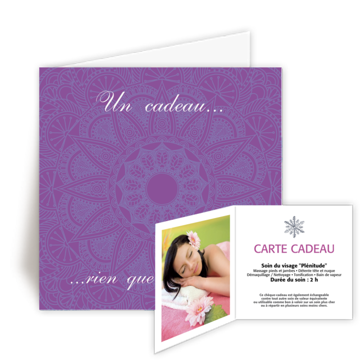 Personnaliser et commander Carte cadeau - Soin beaut pour les ftes