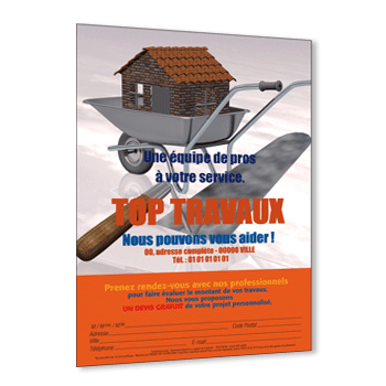 Commande  noailles, Flyer artisan peinture, bton, pltre et enduits