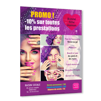 Personnaliser et commander le flyer beaut des ongles pour la fte des mres