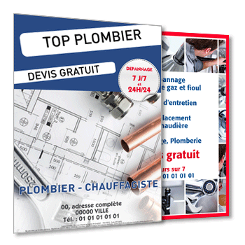 Personnaliser et commander Flyer devis installation chauffage sanitaires