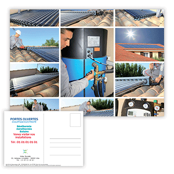 Personnaliser et commander Carte postale installation dnergie renouvelable