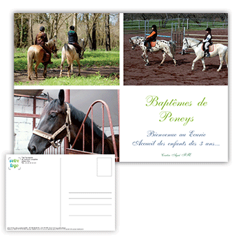 Personnaliser et commander Carte postale pour poney-club enfants