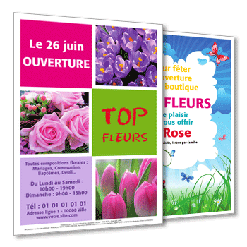 Commande  Roissy en Brie, Crez votre flyer A5 Recto-Verso avec 3 messages