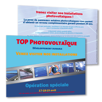 Personnaliser et commander Flyer nergie photovoltaque chauffe-eau