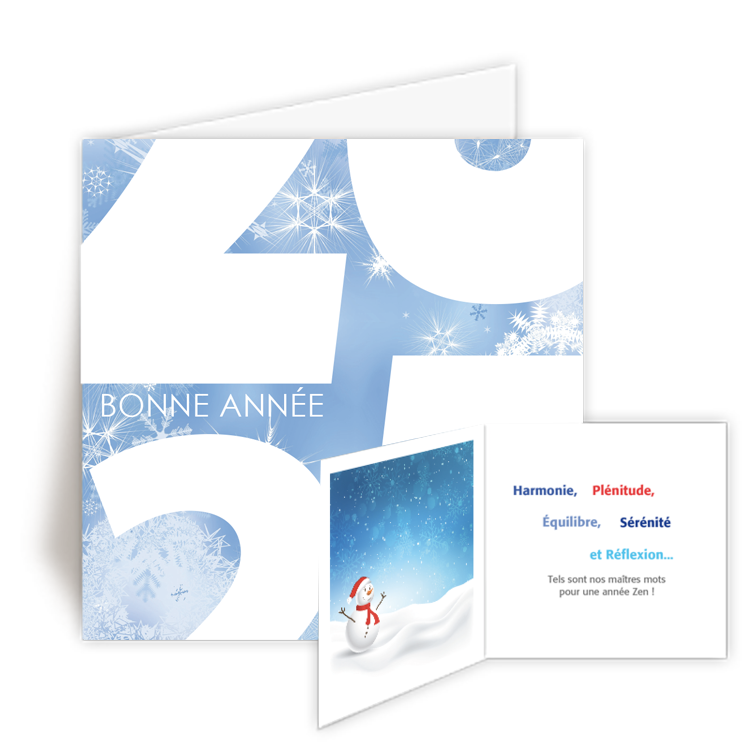 Personnaliser et commander Carte de Voeux 2025 Zen attitude