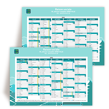 Personnaliser et commander Calendrier de banque A5 12 mois 2024 Agences Immobilires