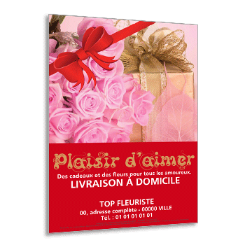 Personnaliser et commander Flyer fleuriste St Valentin A5 avec offre spciale