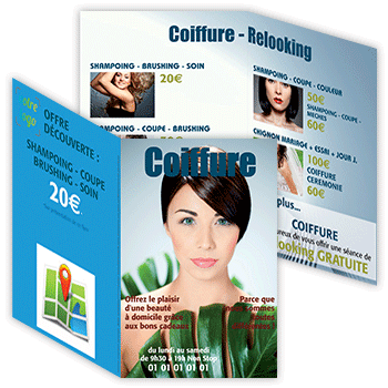 Personnaliser et commander Flyer pour coloriste et institut de beaut avec offres de service